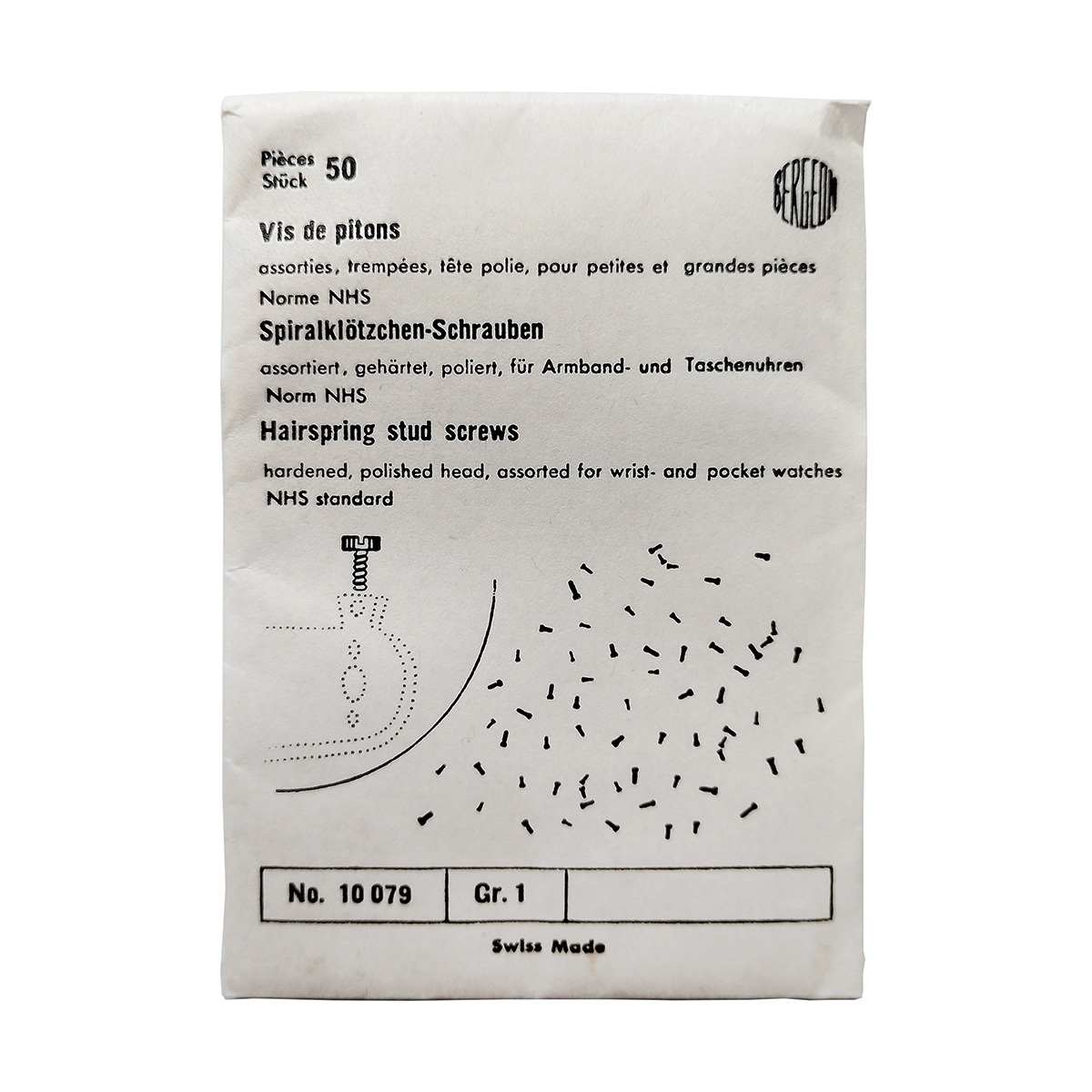 10079_BG Bergeon Spiralklötzchen-Schrauben