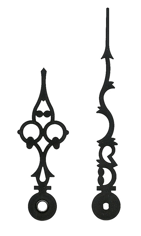 Großuhrzeiger schwarz 100/73 mm