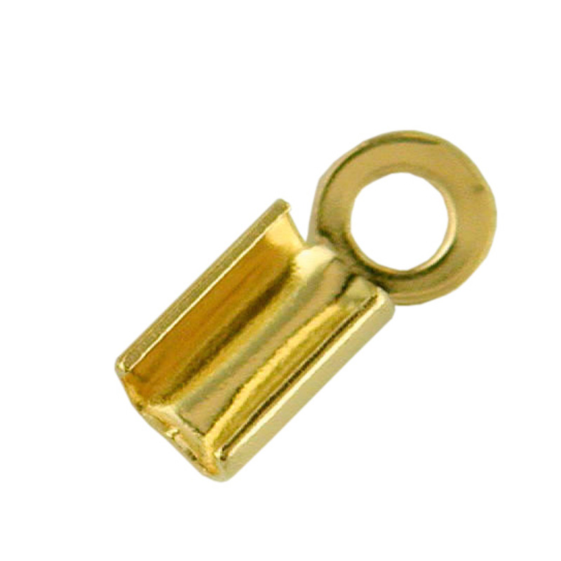 Endteile zum Quetschen, vergoldet, glatt Endteile zum Quetschen, vergoldet, glatt