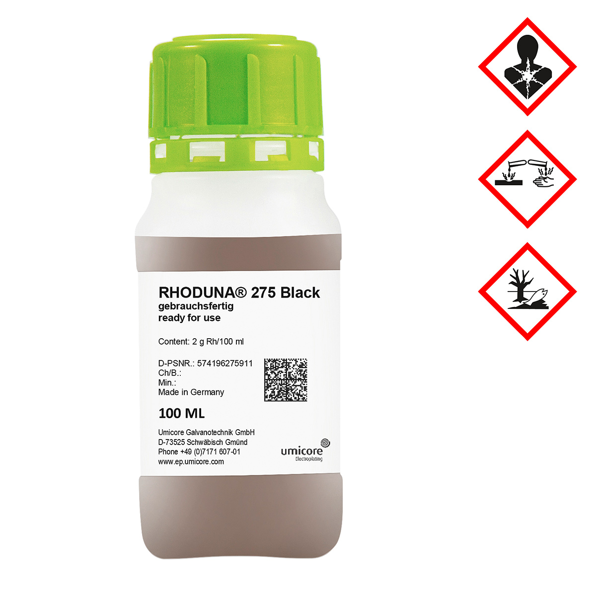 Schwarzrhodiumbad Rhoduna 275 Schwarzrhodiumbad Rhoduna 275