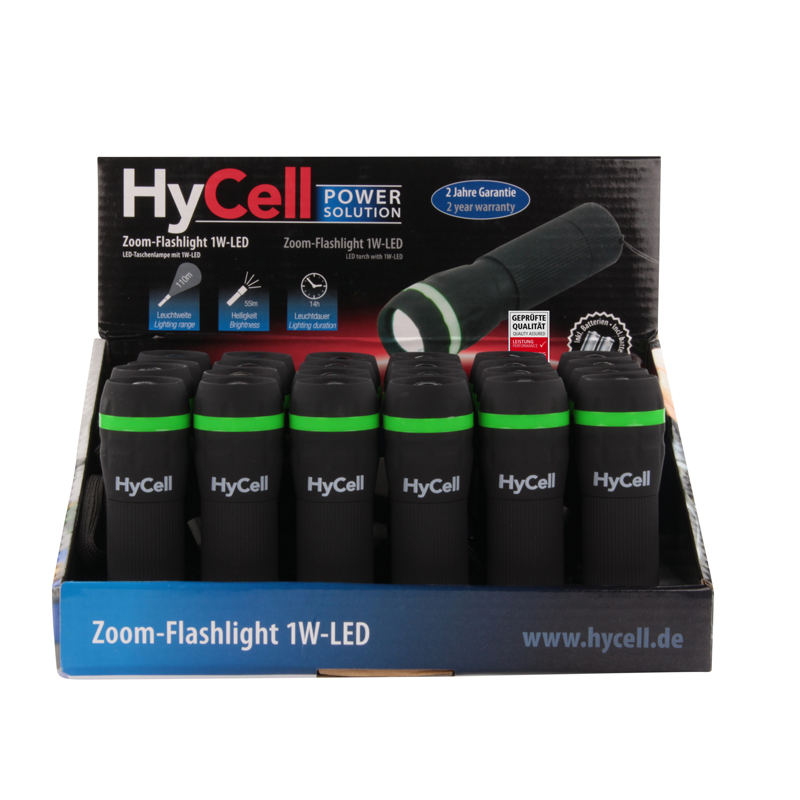 Hycell LED Zoom Taschenlampe Hycell LED Zoom Taschenlampe