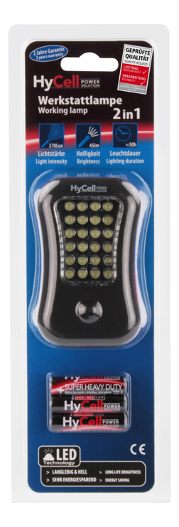 HyCell Werkstattleuchte 2in1