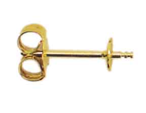 Ohrstecker m. Perlschale u. gestanzter Ohrmutter, 5 mm