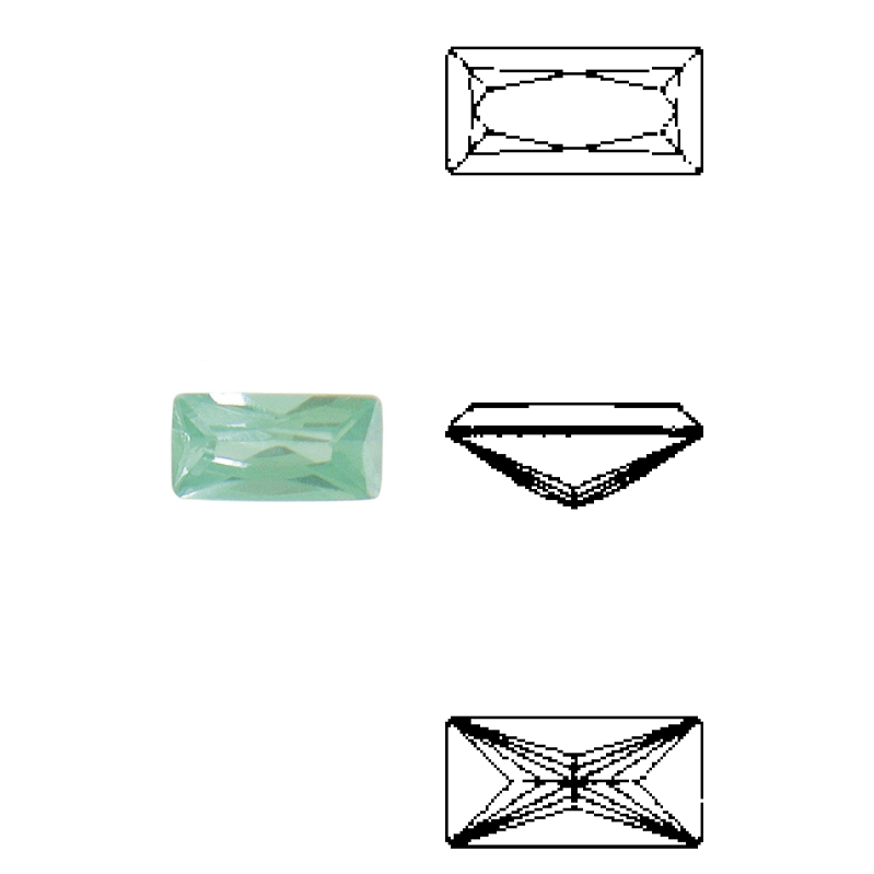 1585_24484 Schmucksteine Cubic Zirkonia Baguette Princess Cut