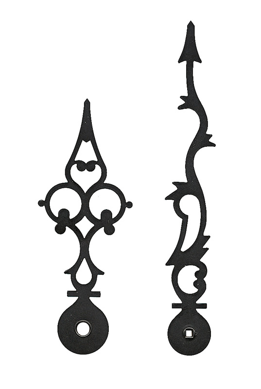 Großuhrzeiger schwarz 110/80 mm