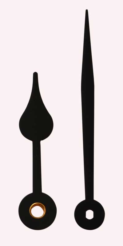 Großuhrzeiger schwarz 100/74 mm