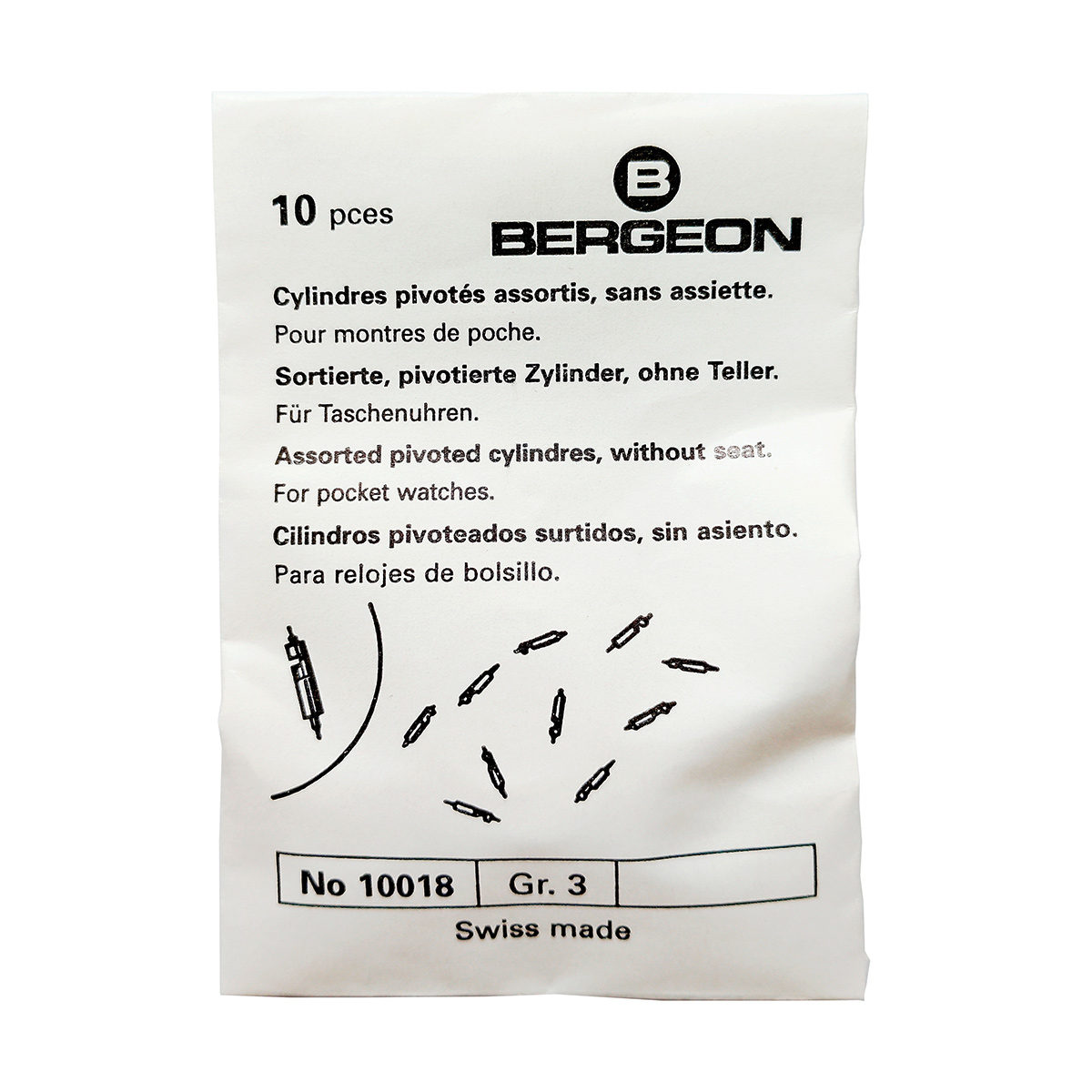 10018_BG Bergeon Zylinder pivotiert, sortiert
