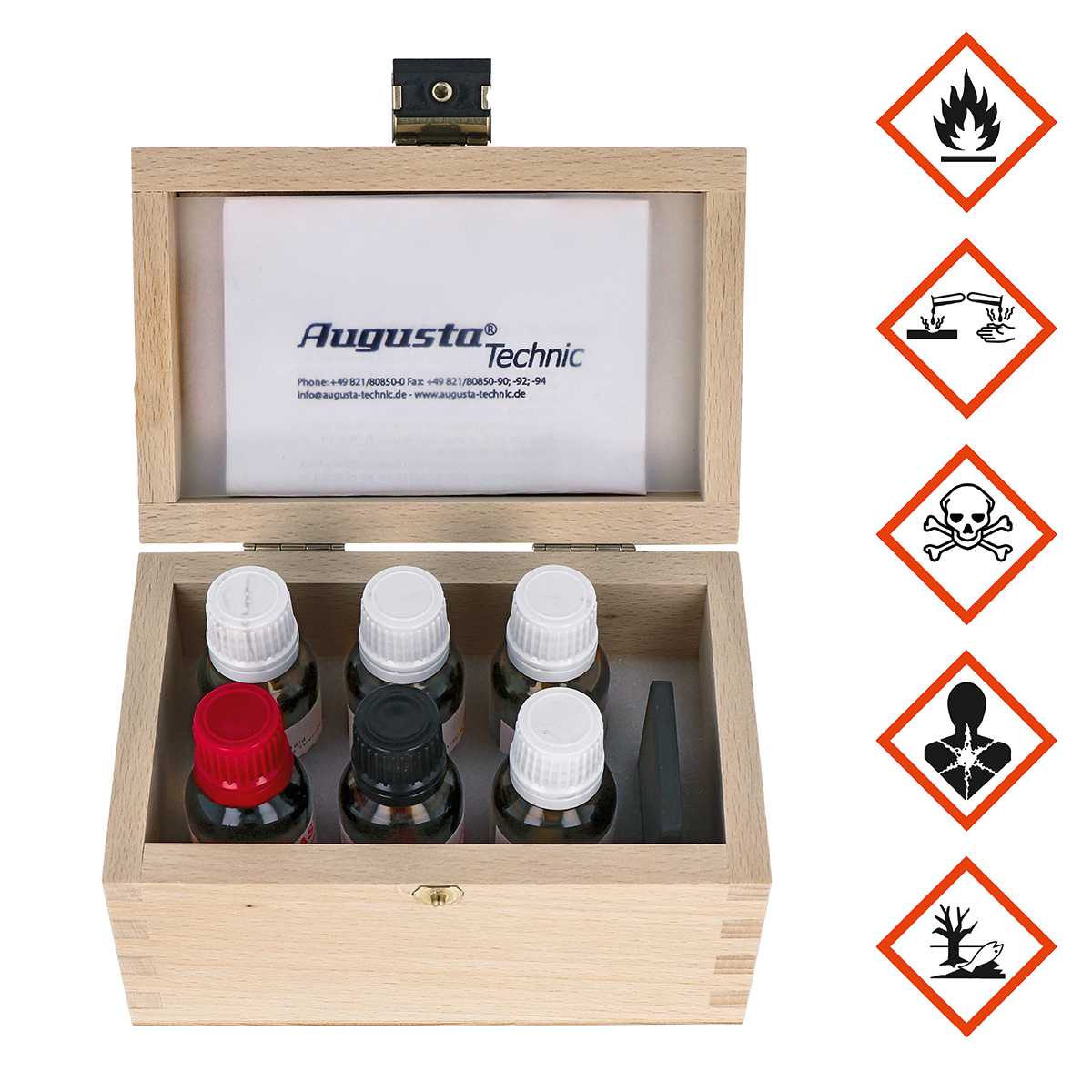 1510_22_Gefahr Probiersäurekasten mit Prüfsäure für Gold und Silber