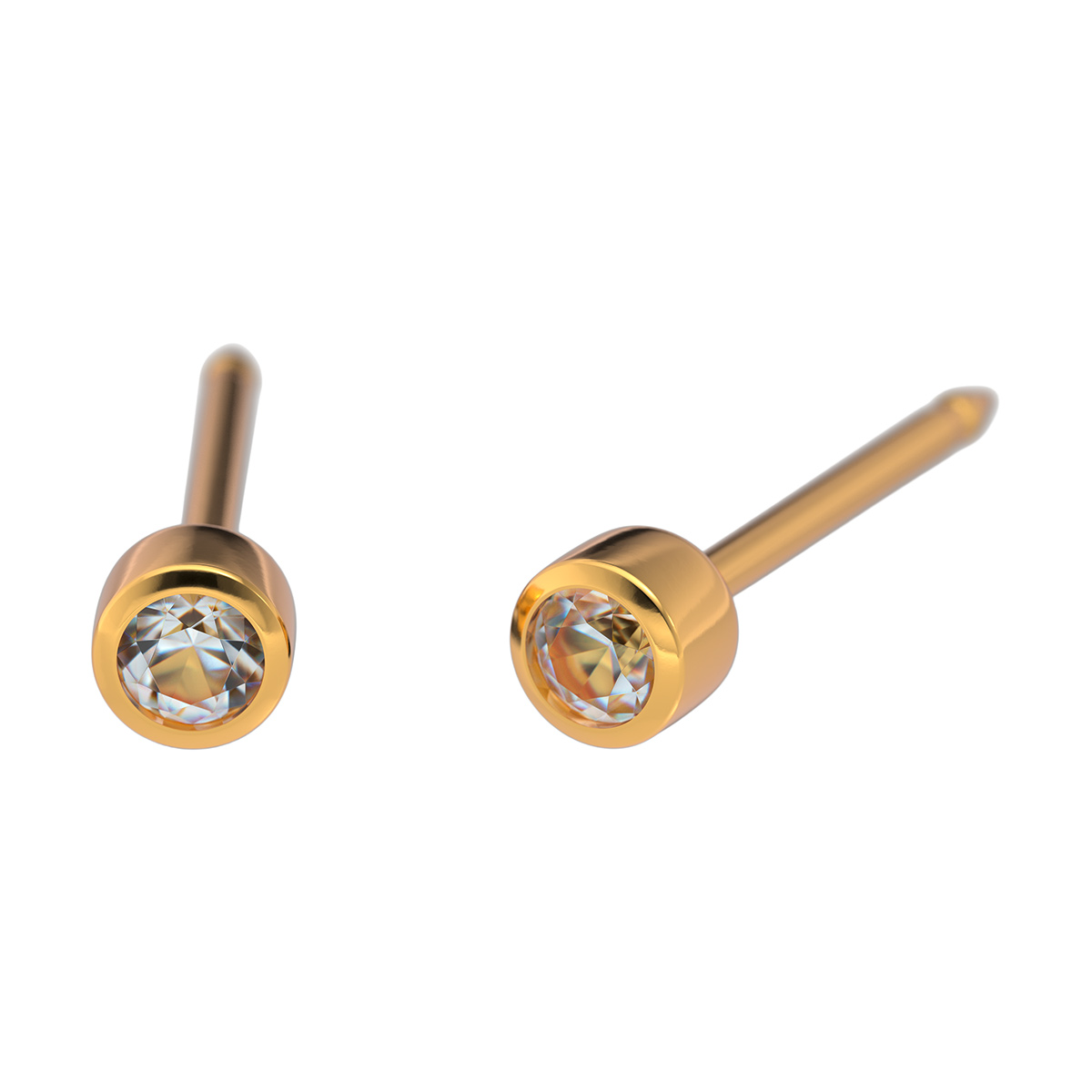 27518_M3304 System 75 Erstohrstecker 18 kt Gelbgold