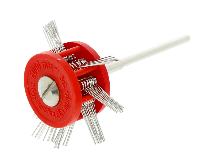 Mattschlagbürste rot