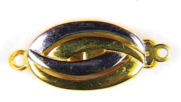 Schmuckschließe Silber bicolor