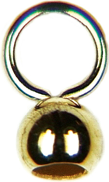 Endkapseln m. großer geschlossener Öse, Gold 585