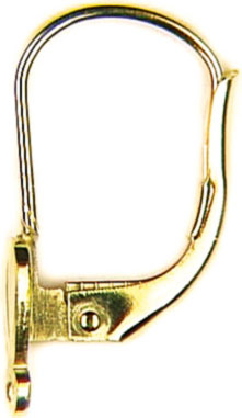 Brisuren mit Faconteil, Lilienform, Öse quer, Gold 750