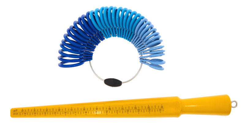 Ringstock und Ringmaß im Set, Kunststoff Ringstock und Ringmaß im Set, Kunststoff