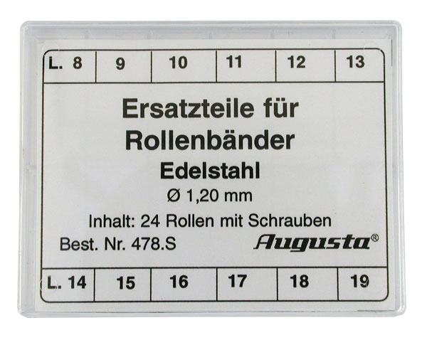 Sortiment Mittelbandstege zum Schrauben Inox