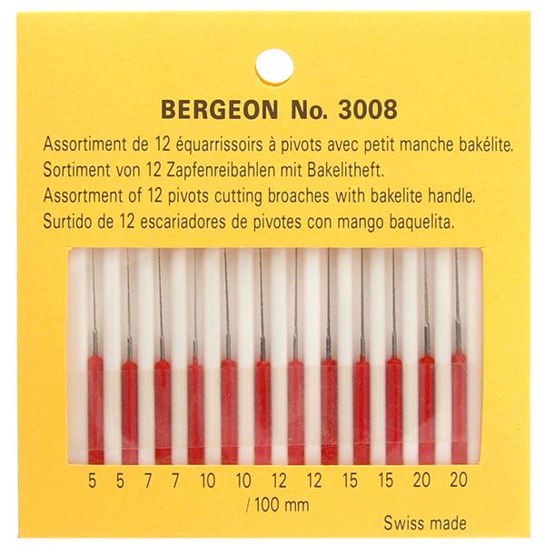 Bergeon Sortiment Zapfenreibahlen mit Heft Bergeon Sortiment Zapfenreibahlen mit Heft