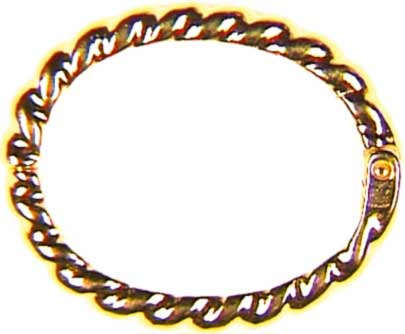 Ketten-Clip klein, oval gerillt, Silber Ketten-Clip klein, oval gerillt, Silber