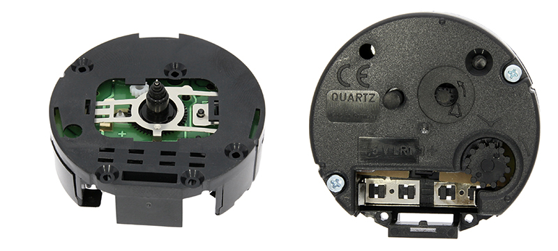 Mini- Quartz Weckerwerk rund 53 mm