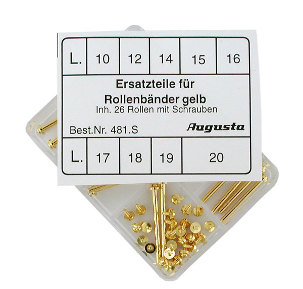 Sortiment Schraubmittelbandstege gelb Sortiment Schraubmittelbandstege gelb