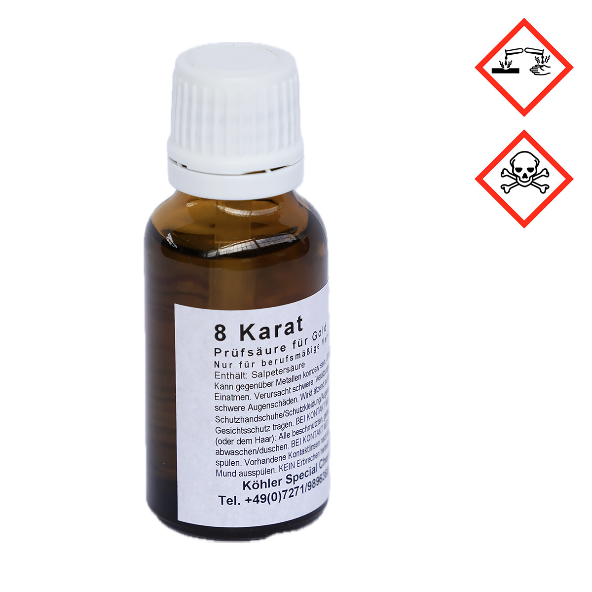 Probiersäure 8 kt Gold