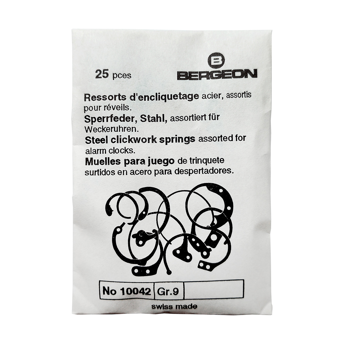 10042_BG Bergeon Sperrfeder, Stahl, sortiert