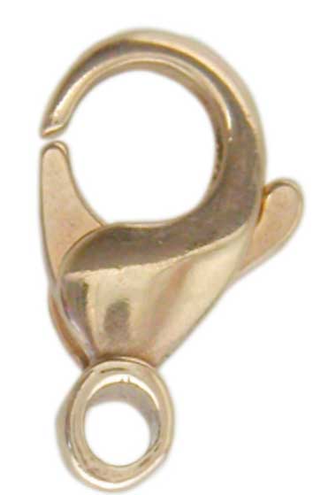 Schmuckkarabiner 11 mm bauchig gegossen