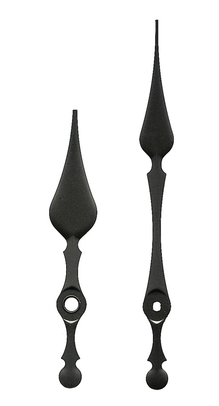 Großuhrzeiger schwarz 103/70 mm