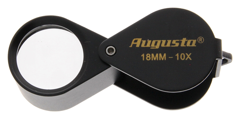 Taschenlupe schwarz 10X