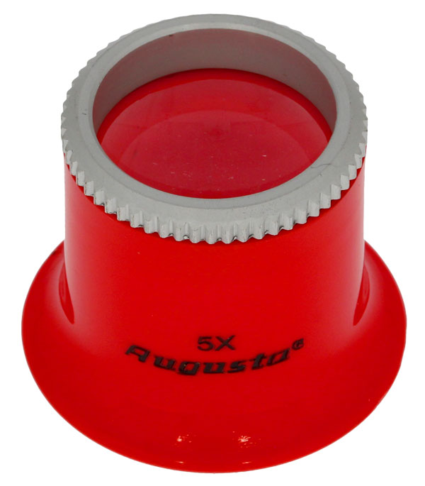 Uhrmacherlupe rot 5x