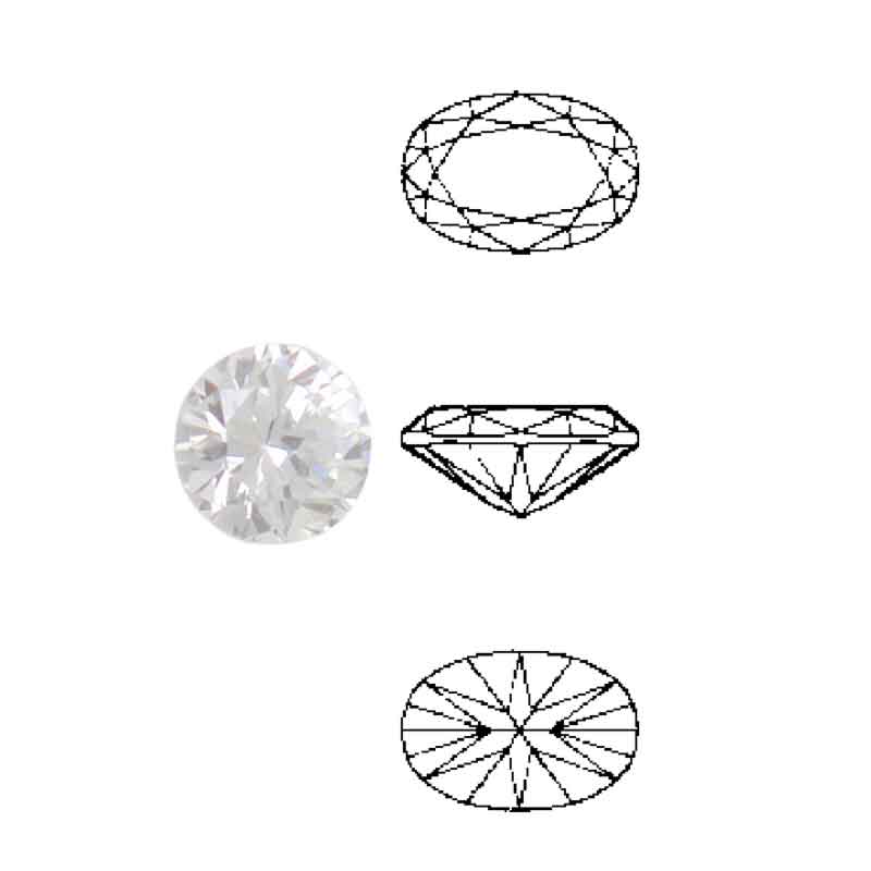 Schmucksteine Cubic Zirkonia oval