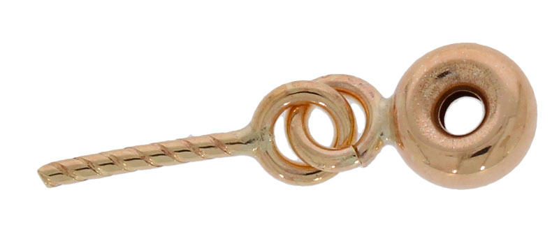 670C.39904 Rondelle 4 mm, mit Stift, Gelbgold 375