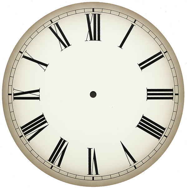 Zifferblatt römisch elfenbeinfarben Ø 290 mm Zifferblatt römisch elfenbeinfarben Ø 290 mm