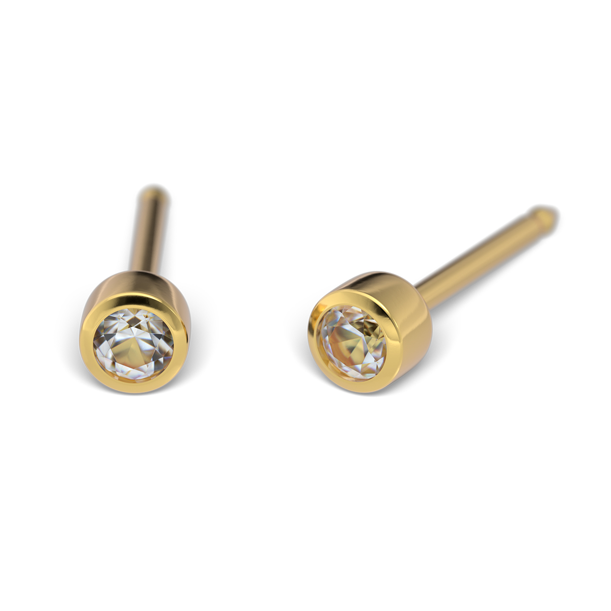 27581_M204 System 75 Kids Line Erstohrstecker vergoldet