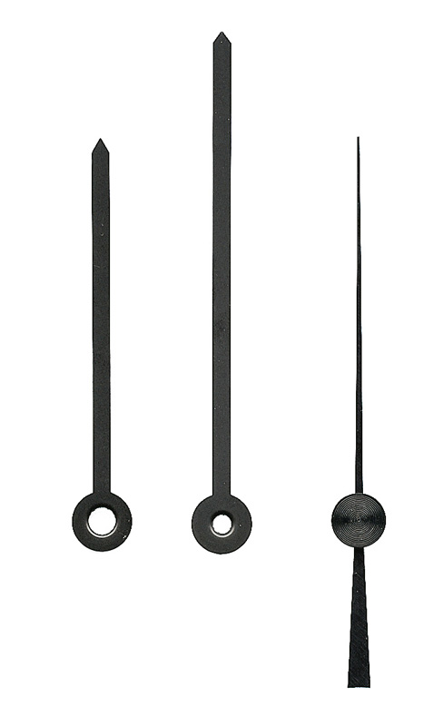 Großuhrzeiger schwarz 90/70 mm