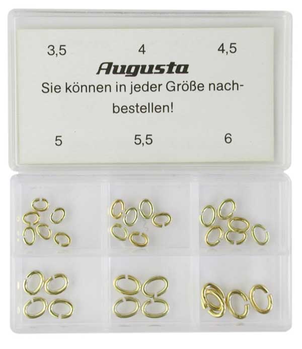 Sortiment Binderinge oval 3,5 - 6 mm, 30 Stück Sortiment Binderinge oval 3,5 - 6 mm, 30 Stück