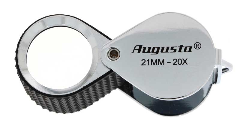 Taschenlupe chrom/ Gummi 20X Taschenlupe chrom/ Gummi 20X