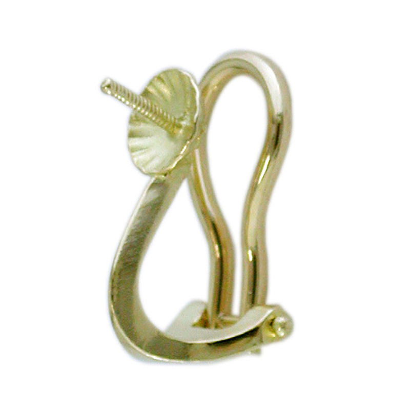 Ohrclipmechanik mit Perlschale, Gold 585, 5 mm