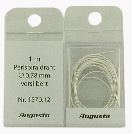 Perlspiraldraht versilbert 0,78 mm