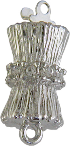 Schmuckschließe Metall rhodiniert Schmuckschließe Metall rhodiniert