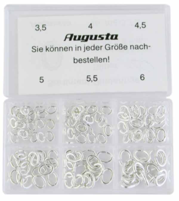 Sortiment Binderinge oval 3,5 - 6 mm, 120 Stück Sortiment Binderinge oval 3,5 - 6 mm, 120 Stück