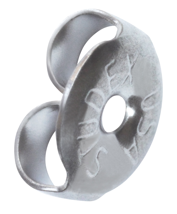 75991.D2 Ohrmuttern Titan weiß