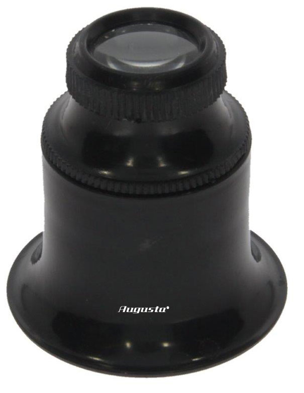 Steinlupe schwarz 10X