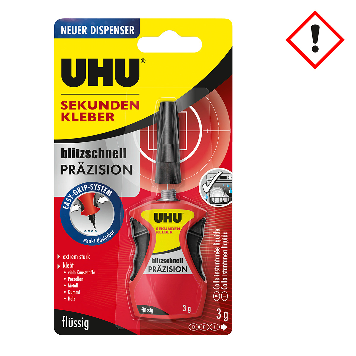 UHU Sekundenkleber blitzschnell Präzision UHU Sekundenkleber blitzschnell Präzision