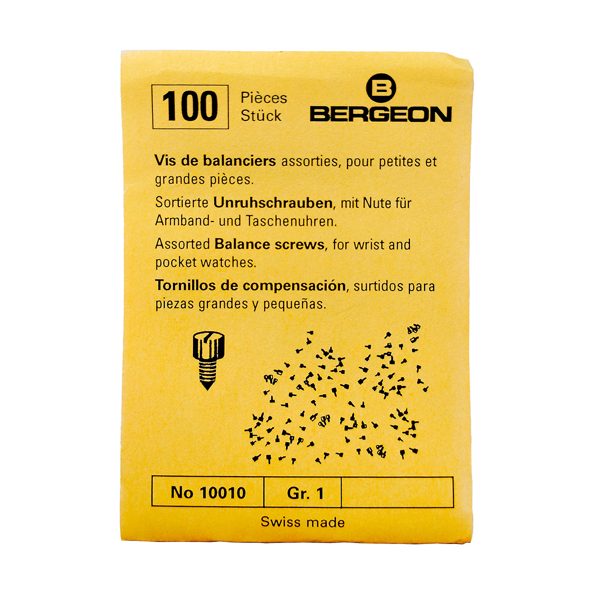 10010_BG Bergeon Unruhschrauben sortiert