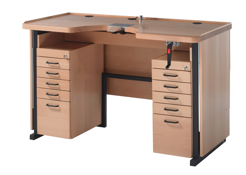 Goldschmiedetisch aus Buchenholz Goldschmiedetisch aus Buchenholz