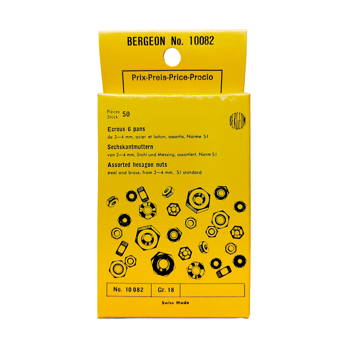 10082_BG Bergeon Sortiment Sechskantmuttern