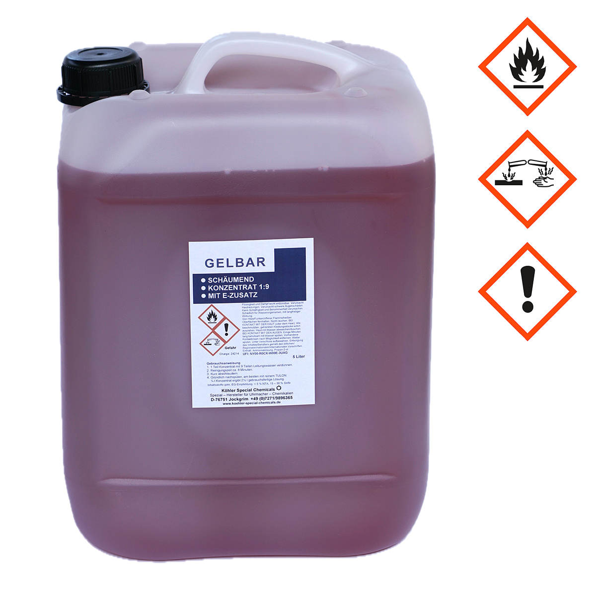 Uhrenreinigungskonzentrat Gelbar Standard 1:9 Uhrenreinigungskonzentrat Gelbar Standard 1:9