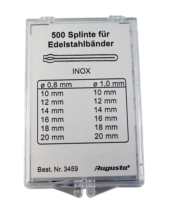 Sortiment Splinte für Edelstahlbänder Inox Sortiment Splinte für Edelstahlbänder Inox