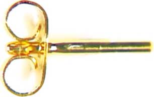 Ohrsteckerstift mit gestanzter Ohrmutter Ohrsteckerstift mit gestanzter Ohrmutter