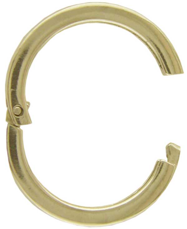 Ketten-Clip groß, rund, glatt, Silber